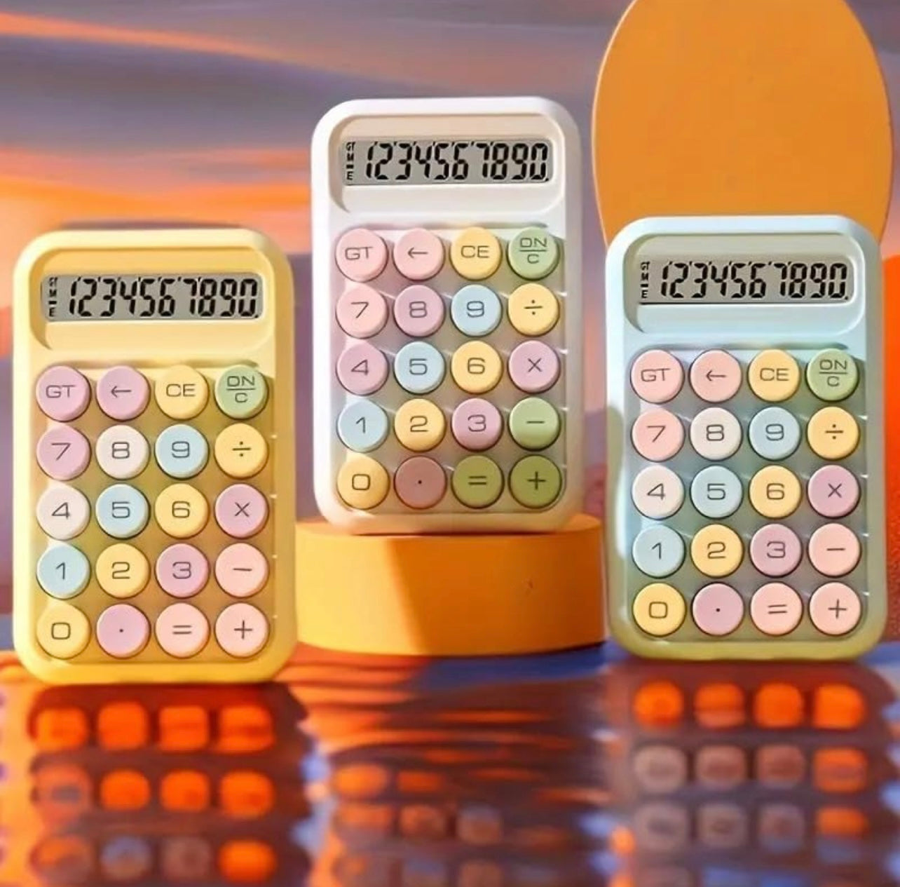 Stylish Calculator – Mechanical Keys, AAA Battery, Long-Lasting Performance