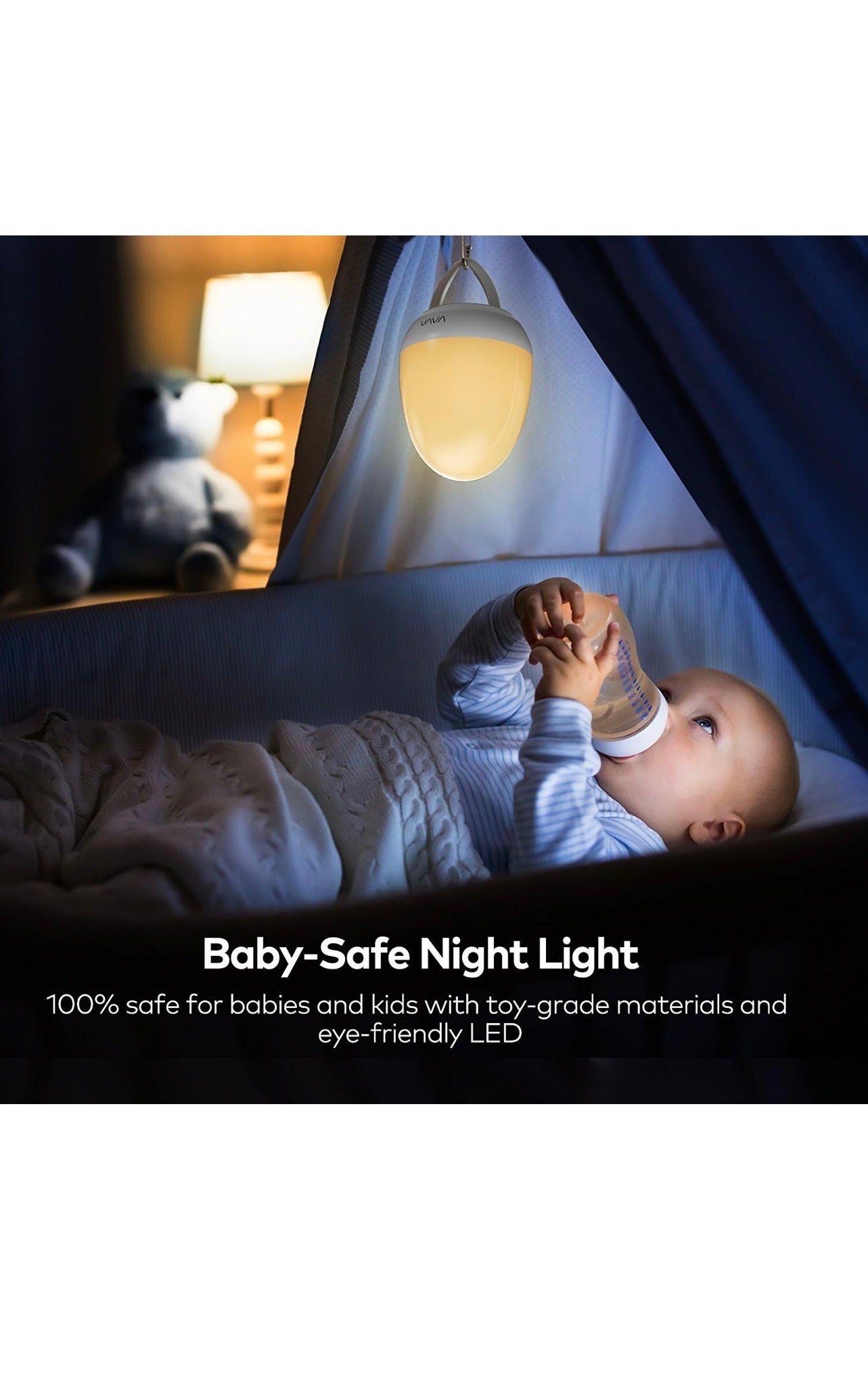 VAVA Baby Night Light – Touch Control, Eye-Safe LED, Indoor & Outdoor