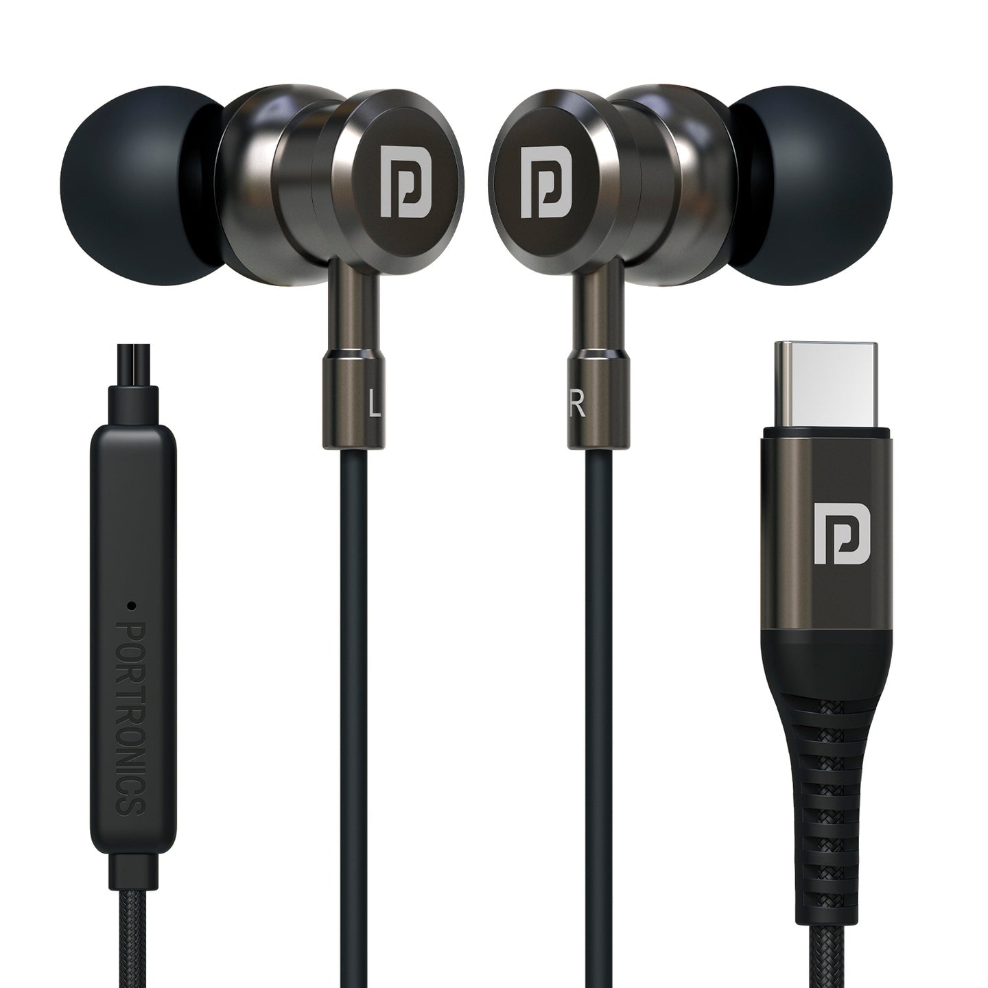 Portronics Conch Tune C – Type-C Wired Earphones with Mic & In-line Controls