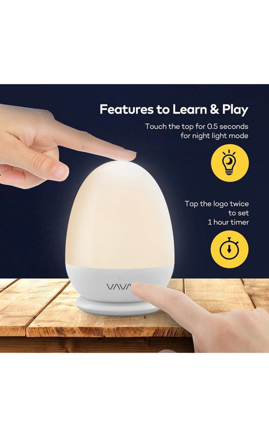 VAVA Baby Night Light – Touch Control, Eye-Safe LED, Indoor & Outdoor