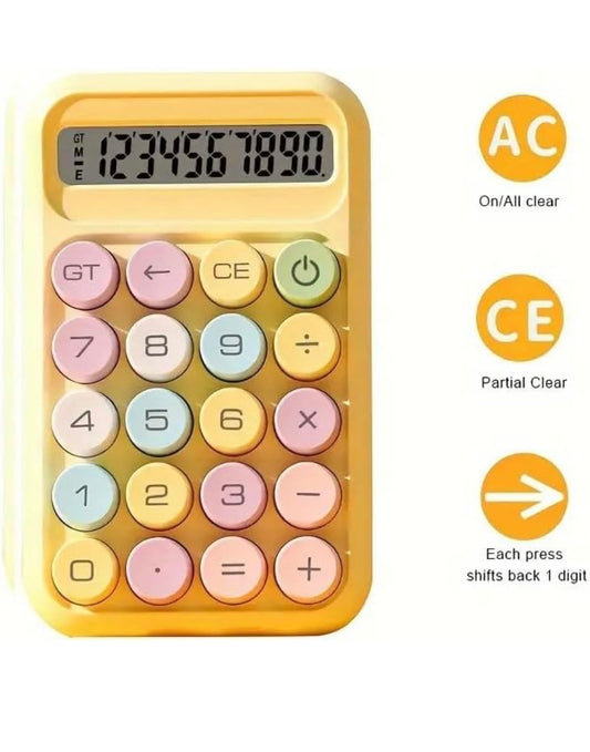 Stylish Calculator – Mechanical Keys, AAA Battery, Long-Lasting Performance